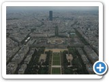 The view from the top of the Eiffel Tower by day.