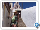 Strolling through the streets of Fira.