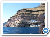 Looking back at Santorini from the tender.